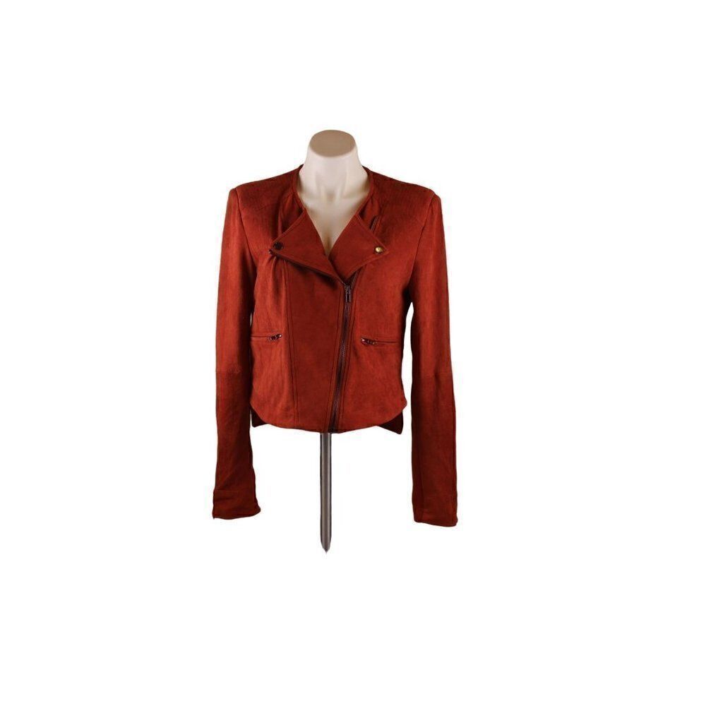 𝅺fate S Faux Suede Moto Jacket  Stretch